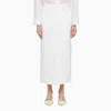 Valentino Compact Popeline Skirt In White