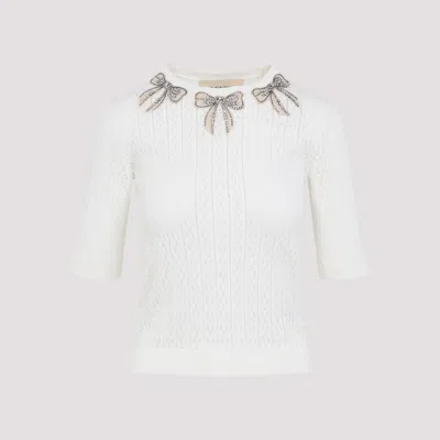 VALENTINO WHITE COTTON PULLOVER