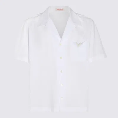 Valentino Short Sleeve Cotton Shirt In White