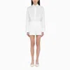 Valentino Flared Chemisier Dress With Hidden Placket In White