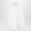 Valentino White Cotton Shirt With Ruffles