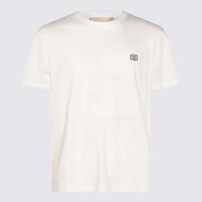 Valentino Garavani Cotton T-shirt With Vlogo Patch In White