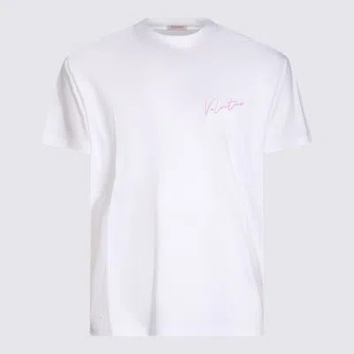 Valentino Crewneck Embroidered Graphic T-shirt In White
