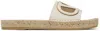 Valentino White Glenclyffe Urban Low Sandals In B24 Light Ivory/anti