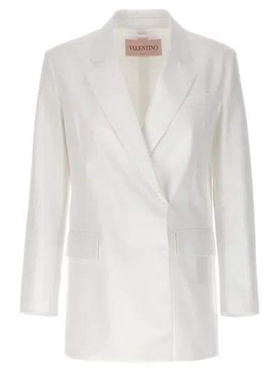 VALENTINO WHITE DOUBLE-BREASTED BLAZER