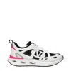 Valentino White Fabric Athletic Sneakers In Multi