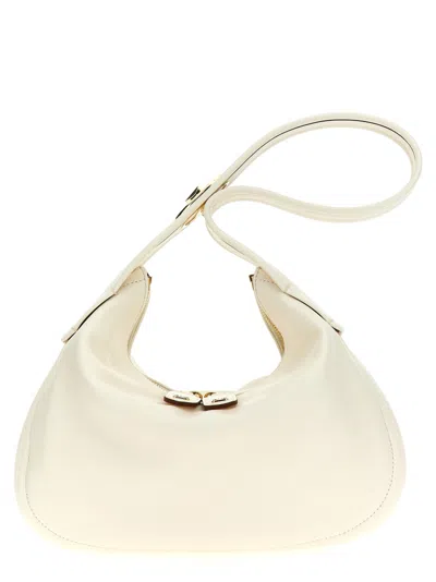 Valentino Garavani White Go-hobo Handbag In Beige