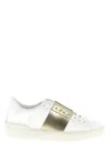 Valentino Open Sneakers With Metallic Accent And Studded Heel In White