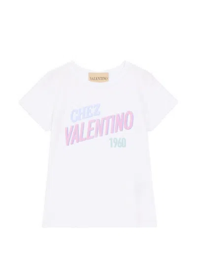Valentino White Graphic Crew Neck T-shirt