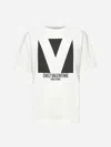 Valentino Crewneck Graphic Print Ribbed Short-sleeve Cotton Jersey