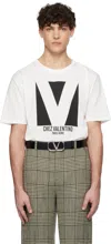 Valentino Mens Avorio Logo-print Crew-neck Cotton-jersey T-shirt