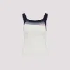 Valentino Sleeveless Knitted Top Striped Detail In White