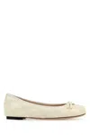 Valentino Garavani Woman Ballet Flats Cream Size 8 Leather In White
