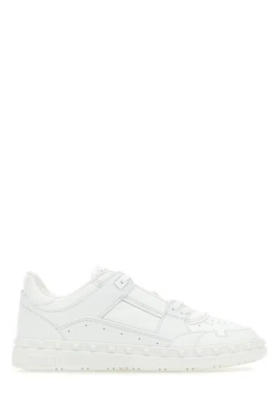 VALENTINO GARAVANI WHITE LEATHER FREEDOTS SNEAKERS