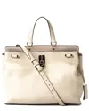 Valentino White Leather Joylock Crossbody Tote (authentic Pre-loved)