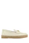 Valentino White Leather Loafers