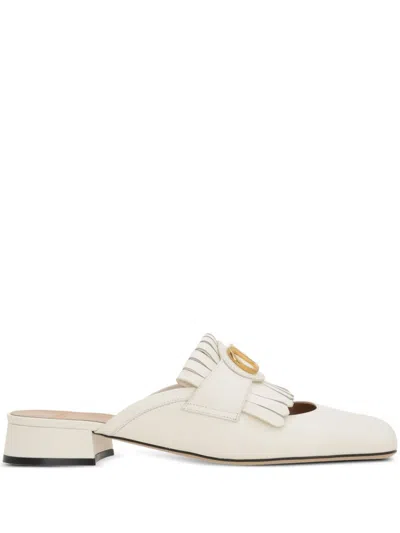 Valentino Garavani White Leather Mules