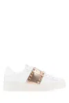 Valentino Lace-up Leather Shoes Metallic Studs In White