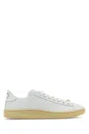 Valentino Royco Leather Sneakers In Biancogreenbriarbianco