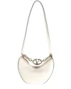 Valentino White Leather Small Vlogo Moon Hobo (authentic Pre-loved)