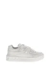 Valentino Garavani One Stud Panelled Leather Sneakers In Gray