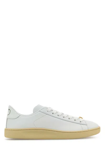 VALENTINO GARAVANI WOMEN WHITE LEATHER SNEAKERS, 6.5 LUXURY SNEAKERS FOR WOMEN DARVEYS