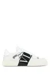 Valentino Vl7n Leather And Fabric Low-top Sneakers In Bianconerobiabiaghiacciobiane