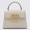 Valentino Garavani Garavani Vsling Small Handbag In Grainy Calfskin With Jewel Logo Woman Ivory Uni In White