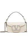Valentino White Loc Small Shoulder Bag In Light Yellow