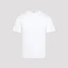 Valentino Cotton T-shirt With Topstitched V Detail In White