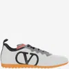 Valentino Garavani White Sneakers With Asymmetric Toe And Vlogo Detail On The Side In Tech Fabric Ma