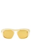 Valentino Acetate Square Frame Sunglasses In Yellow