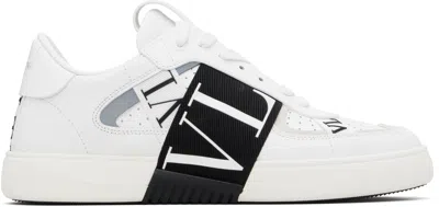 VALENTINO GARAVANI WHITE LOW-TOP CALFSKIN VL7N SNEAKERS