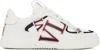 Valentino Garavani 'vl7n' White Sneakers With Maxi Logo Print And Logo Patch On The Tongue In Leathe In Bianco/red/ghiaccio