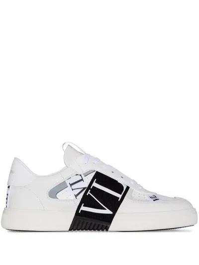 Valentino Garavani White Low-top Leather Sneakers For Men