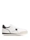 VALENTINO GARAVANI WHITE LOW TOP SNEAKERS IN CALF LEATHER AND NAPPA LEATHER