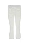 Shop Valentino White Mesh  Garavani Escape Pant In Bianco