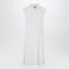 Valentino Broderie Anglaise-trimmed Cotton-poplin Midi Dress In White