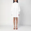 Valentino White Mini Chemisier Dress With Ruffles Women In White
