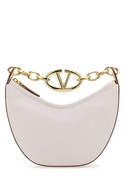 VALENTINO GARAVANI WHITE MINI VLOGO MOON SHOULDER BAG