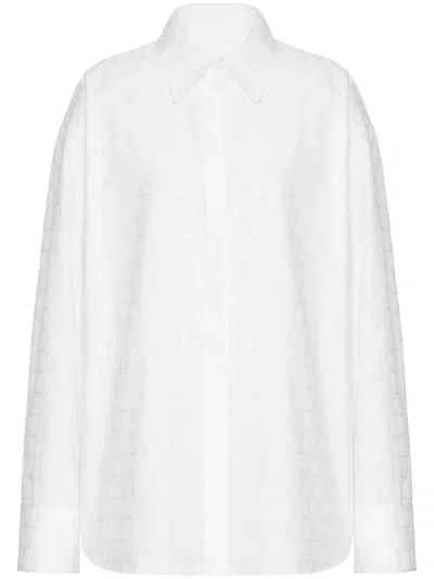 Valentino White Monogram Shirt For Women