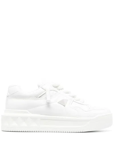 Valentino Garavani White Nappa Leather One Stud Xl Sneakers