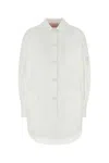Valentino Giubbino Oversize In Misto Cotone Bianco Donna In White