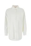 Valentino Garavani White Cotton Blend Oversize Shirt In White