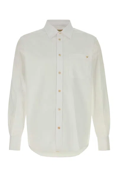 Valentino White Oxford Shirt In Neutral