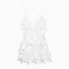 VALENTINO VALENTINO WHITE PIQUE TOP WITH EMBROIDERY WOMEN