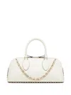 Valentino Rockstud-embellished Leather Tote Bag In White