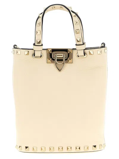 Valentino Garavani White Rockstud Mini Tote