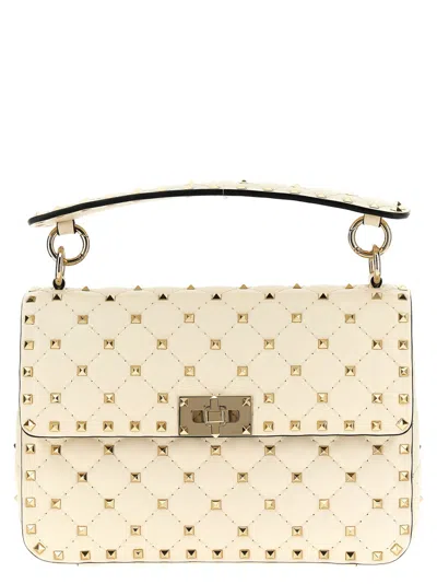 Valentino Garavani White Rockstud Spike Shoulder Bag