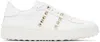 Valentino White Rockstud Untitled Sneakers In 0bo Bianco